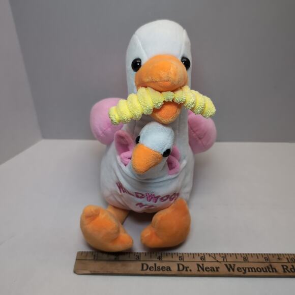 Seagull With French Fry Wildwood NJ With Baby Plush Toy Pink Fun Stuff - Picture 13 of 13